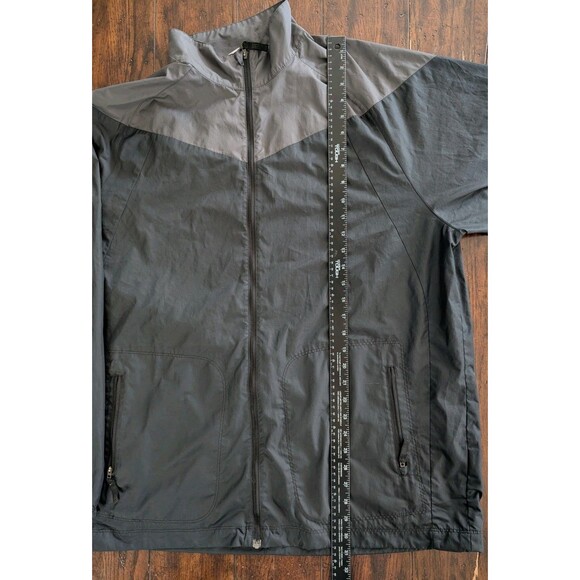 Nike Golf Windbreaker Jacket Men's XL Nike Fit Storm Black Gray - Picture 9 of 11